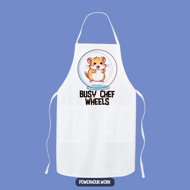 Funny Hamster Wheel Apron: Kitchen Energy, Humorous Gift