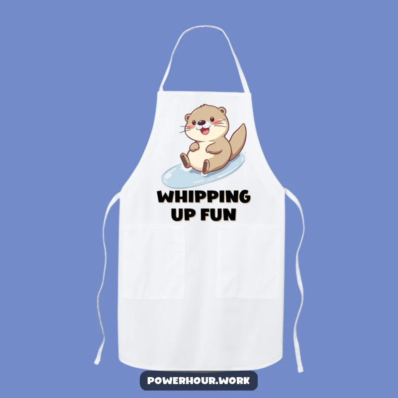 Funny Otter Slide Apron: Cheerful Kitchen Aid, Hilarious Gift for Chefs