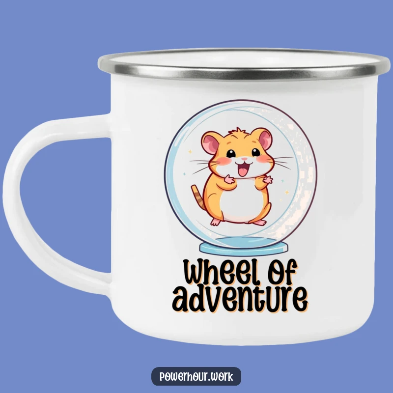 Funny Hamster Wheel Camping Mug: Adventure Fuel, Humorous Gift