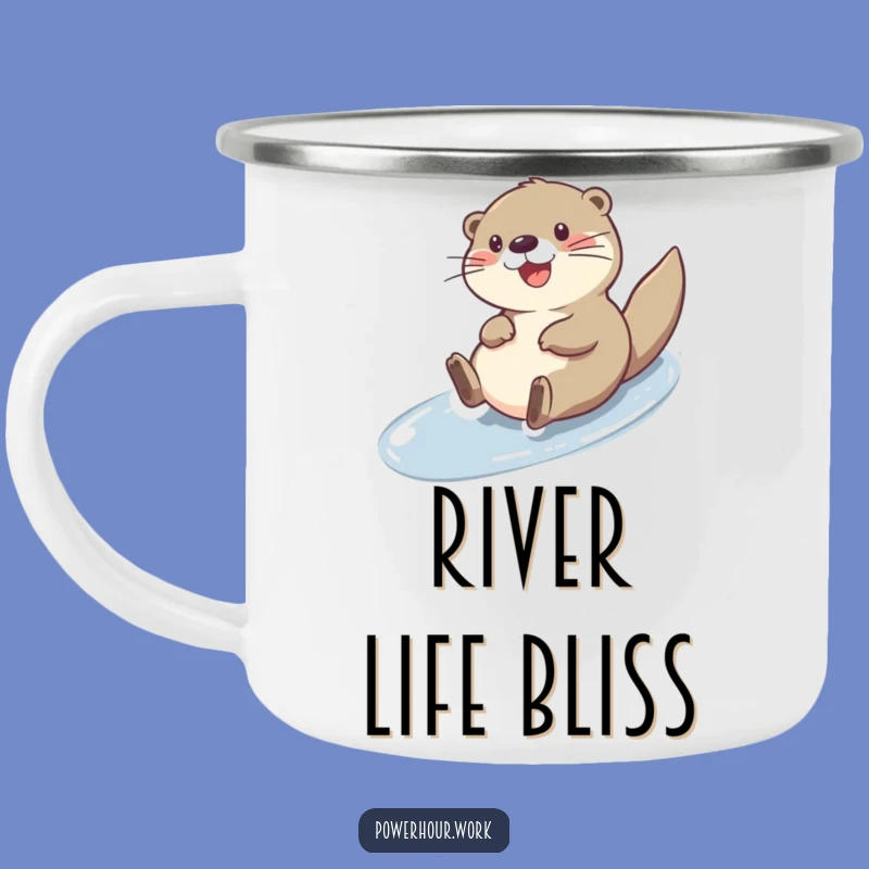 Funny Otter Slide Camping Mug: Cheerful Outdoor Gear, Hilarious Camp Gift