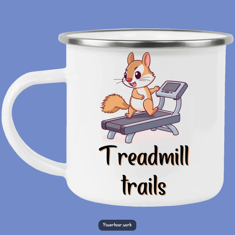 Funny Squirrel Treadmill Camping Mug: Adventure Fuel for the Driven