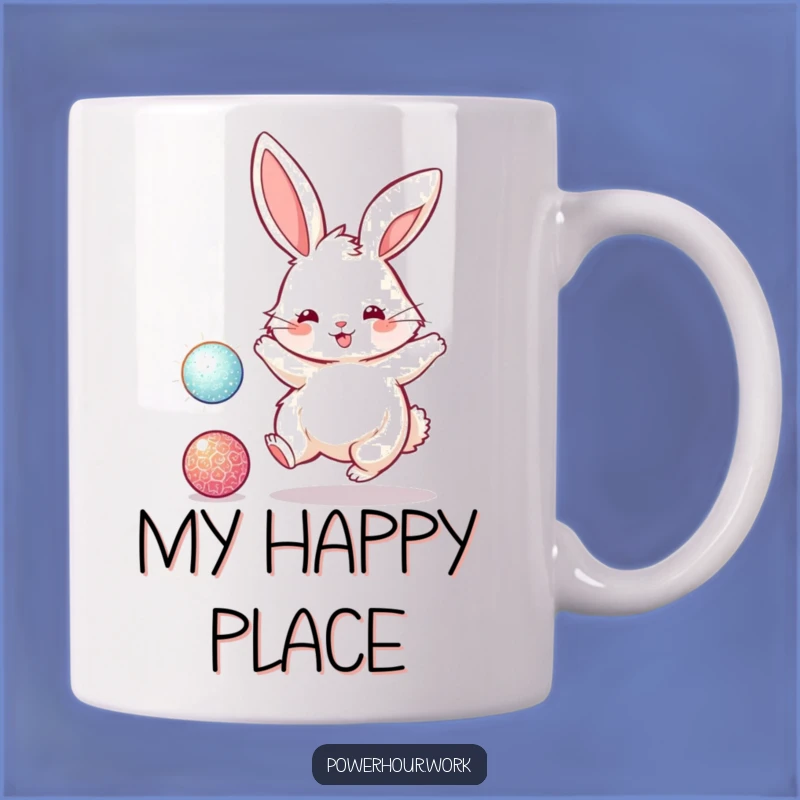 Funny Bunny Bouncing Ball Mug: The Perfect Humorous Gift for Rabbit Lovers