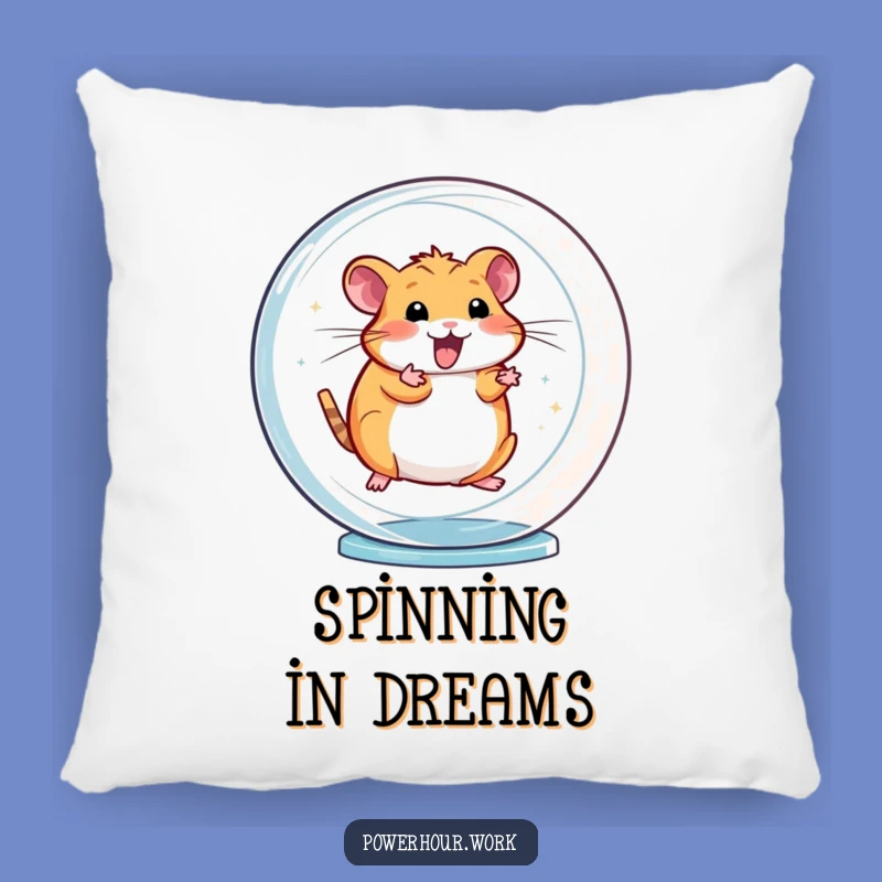 Funny Hamster Wheel Pillow: Cozy Comfort, Energetic Accent