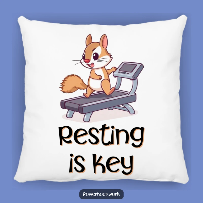 Funny Squirrel Treadmill Pillow: Comfort Meets Motivation, Humorous Gift