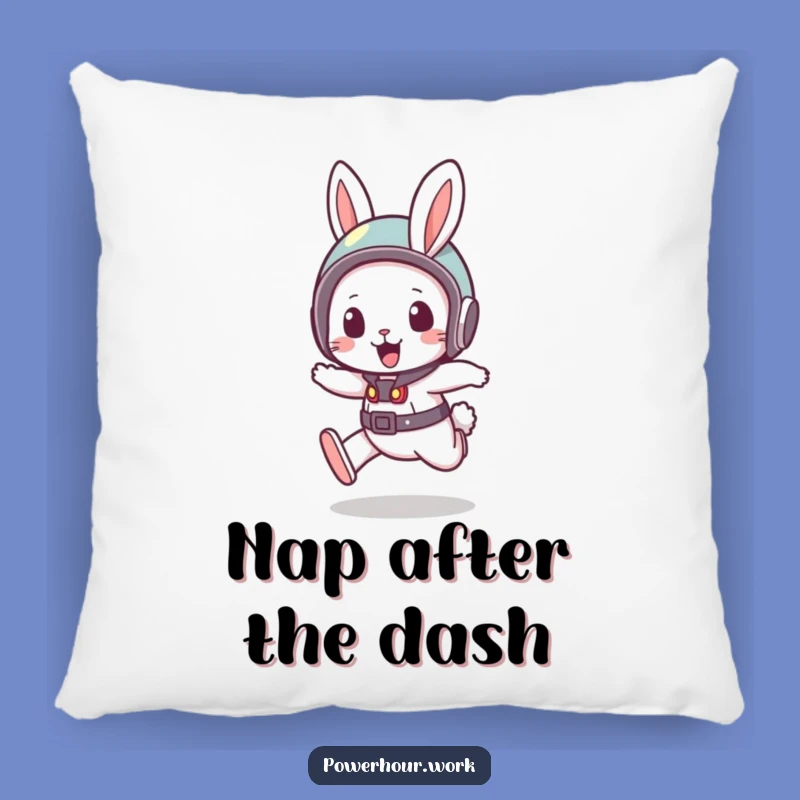 Funny Rabbit Pillow: Bouncy Helmet Rabbit, Soft & Speedy Cushion, Perfect Funny Gift