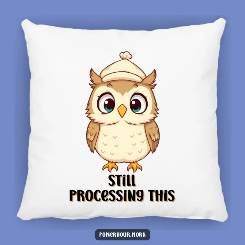 Funny Owl Pillow: Surprised Cap Owl, Soft & Hilarious Cushion, Perfect Funny Gift