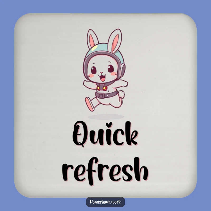 Funny Rabbit Coaster: Bouncy Helmet Rabbit, Protect Surfaces with Speed, Perfect Funny Gift