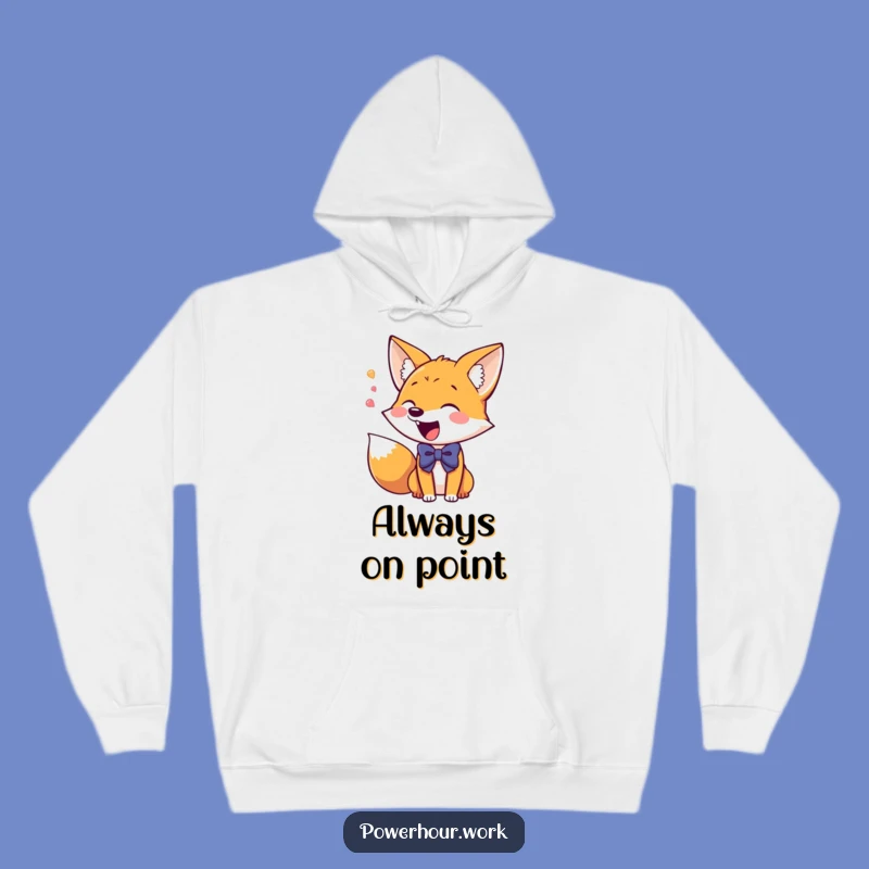 Funny Fox Hoodie: Cozy Giddy Bowtie Fox, Warm & Lively, Perfect Funny Gift