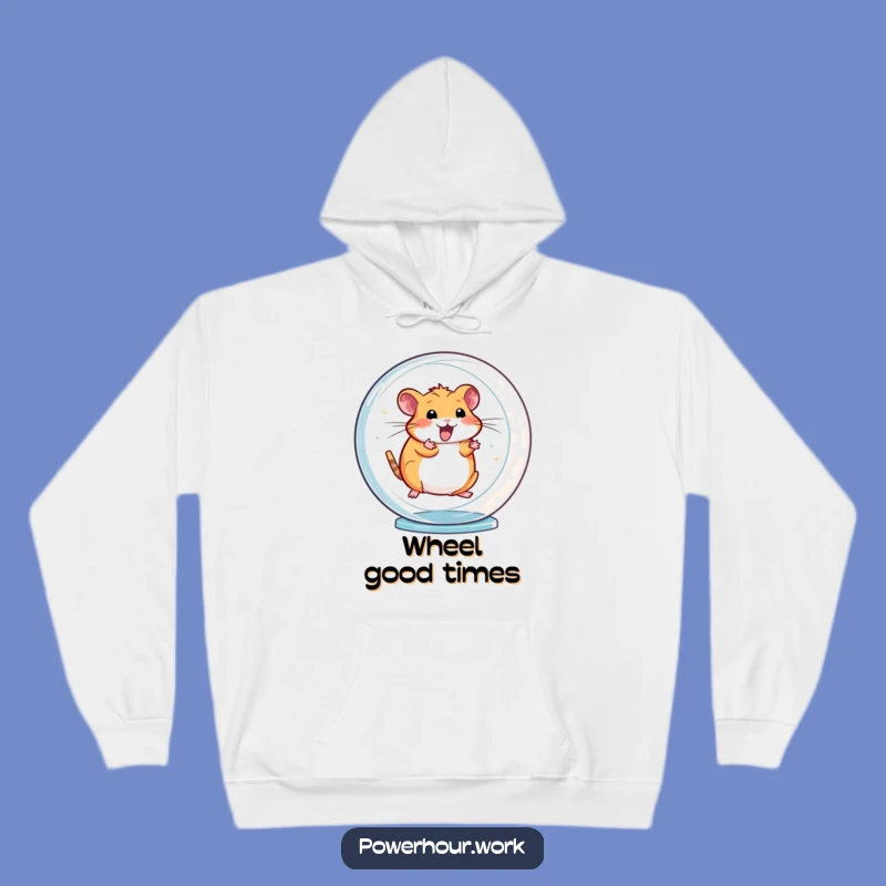Funny Hamster Wheel Hoodie: Cozy Energy Generator, Humorous Present