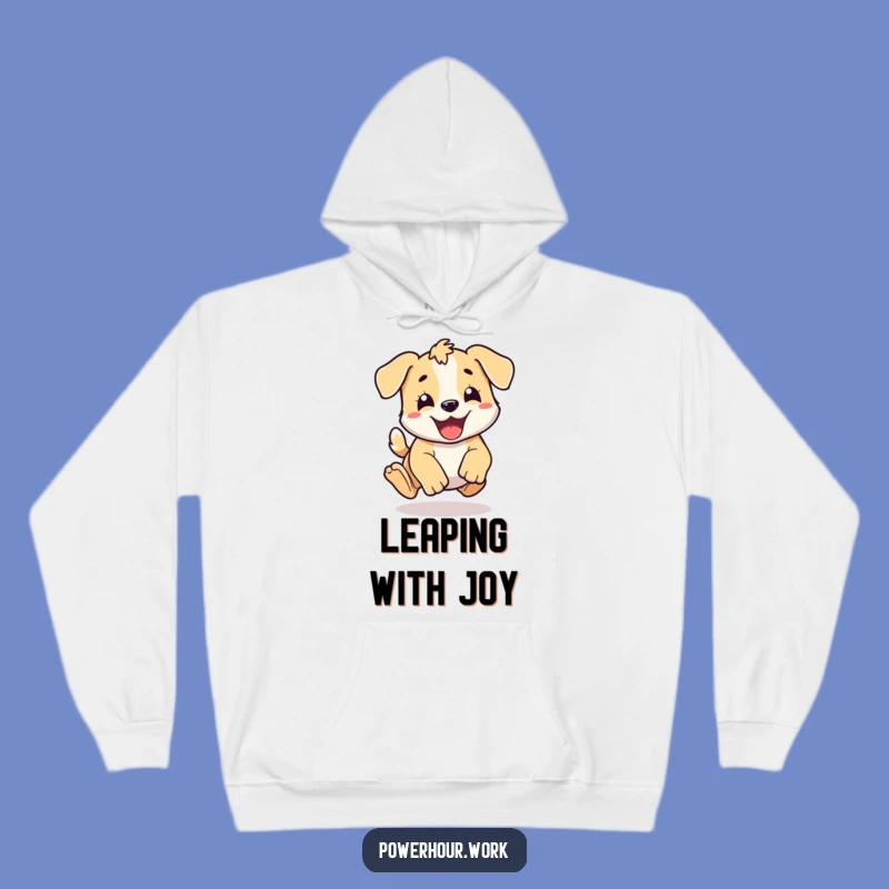 Funny Puppy Pounce Hoodie: Cozy Energetic Sweatshirt, Great Funny Gift