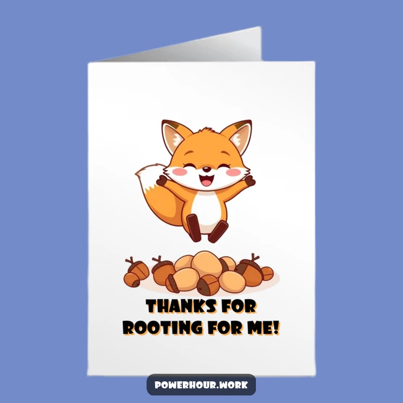 Free Printable Funny Fox Thank You Card - Acorn Leap Appreciation