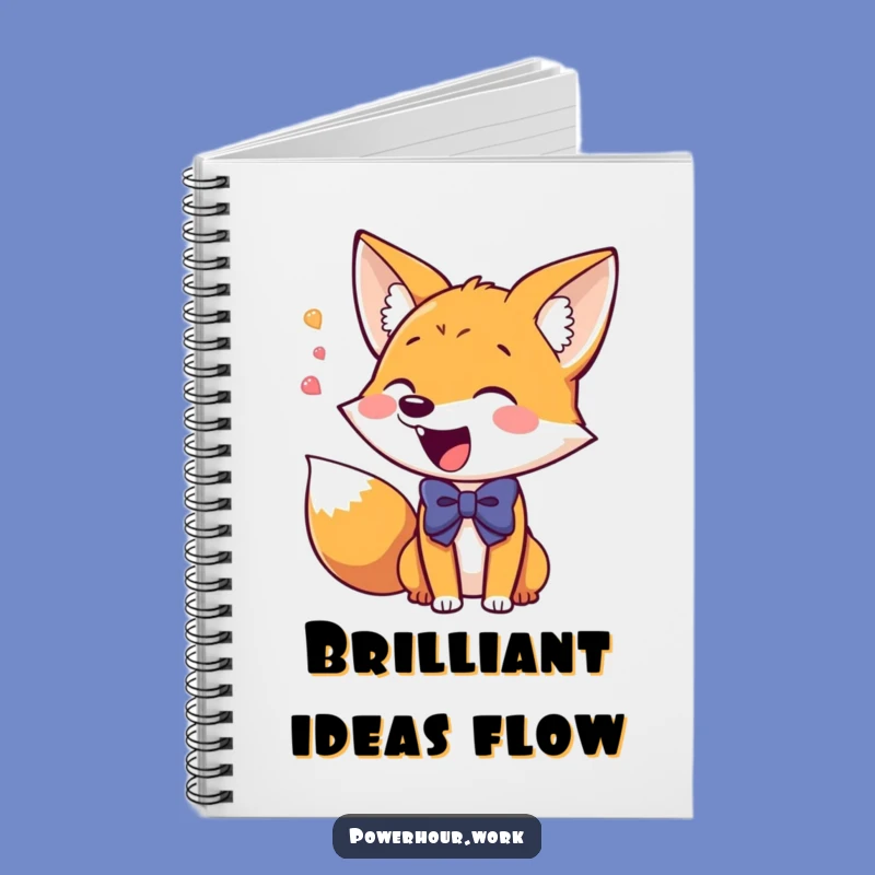 Funny Fox Notebook: Giddy Bowtie Fox, Journal of Excitement & Ideas, Perfect Funny Gift