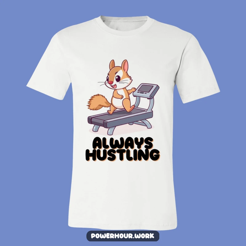 Funny Squirrel Treadmill T-Shirt: Motivating and Humorous Gift