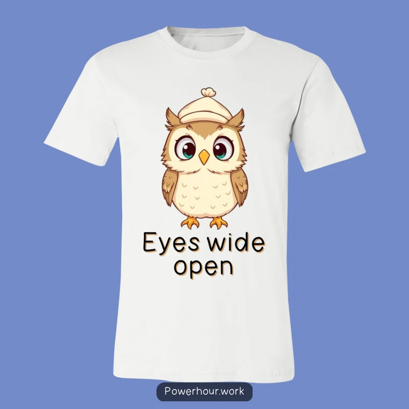 Funny Owl T-Shirt: Surprised Cap Owl, Hilarious Reaction Tee, Great Funny Gift
