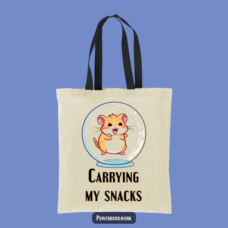 Funny Hamster Wheel Tote Bag: Carry Your Energy, Humorous Gift