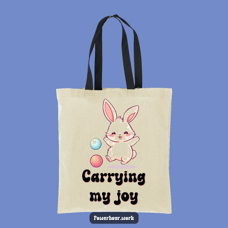Funny Bunny Bouncing Ball Tote Bag: Stylish and Amusing Gift
