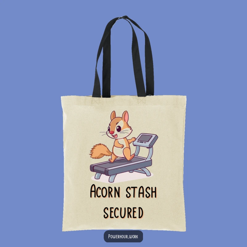 Funny Squirrel Treadmill Tote Bag: Carry Your Ambition, Funny Gift